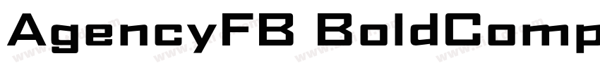 AgencyFB BoldCompres字体转换